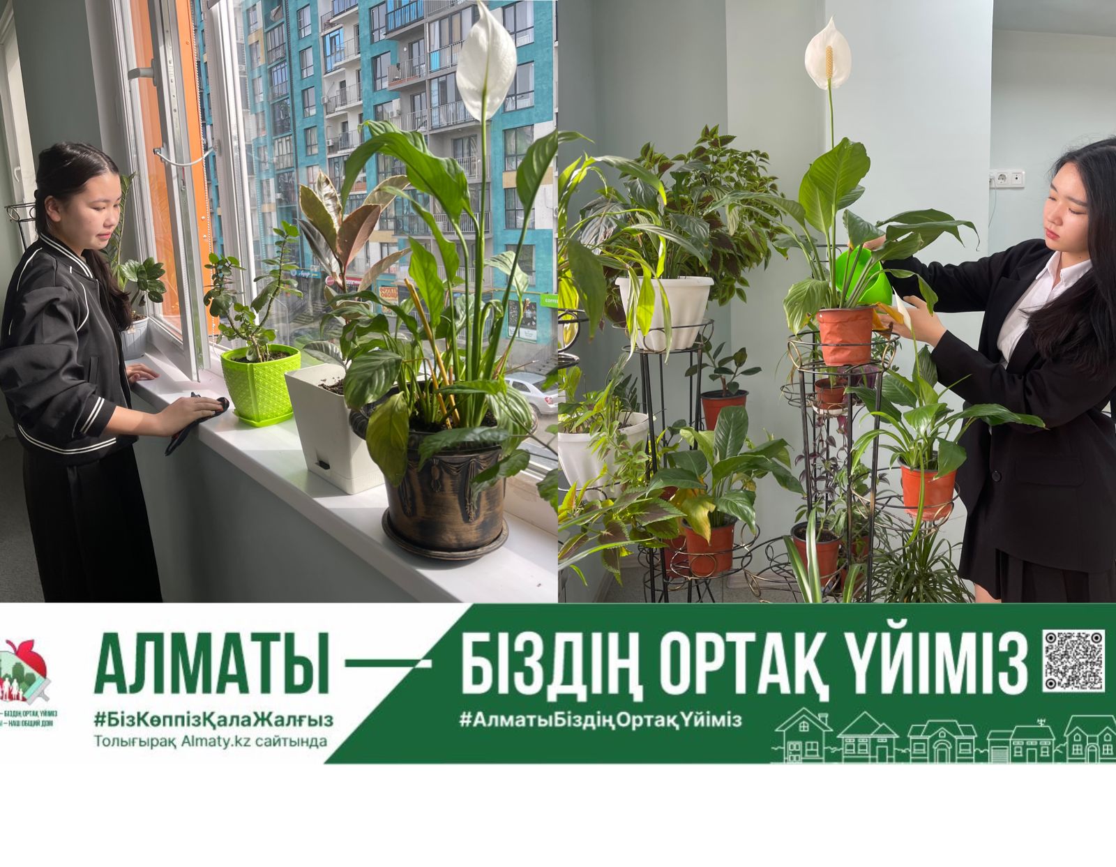 “Алматы -біздің ортақ үйіміз!” науқаны аясында « Таза бейсенбі» тақырыбында оқушылар сыныптарда тазалық жұмыстарын жүргізілді.